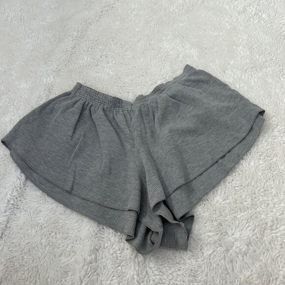 Brandy Melville Pants - John Galt Mirco Mini Y2K Boho Indie Summer Shorts OS Grey Cotton Casual Booty